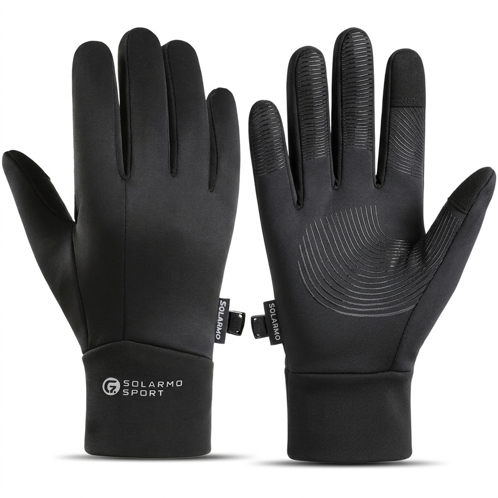 Cycling Gear Cold Weather - メンズ用ウィンタースポーツグローブ、タッチスクリーン対応フリースサーマル防寒グローブ、スノースキーグローブ、ウィンターギア