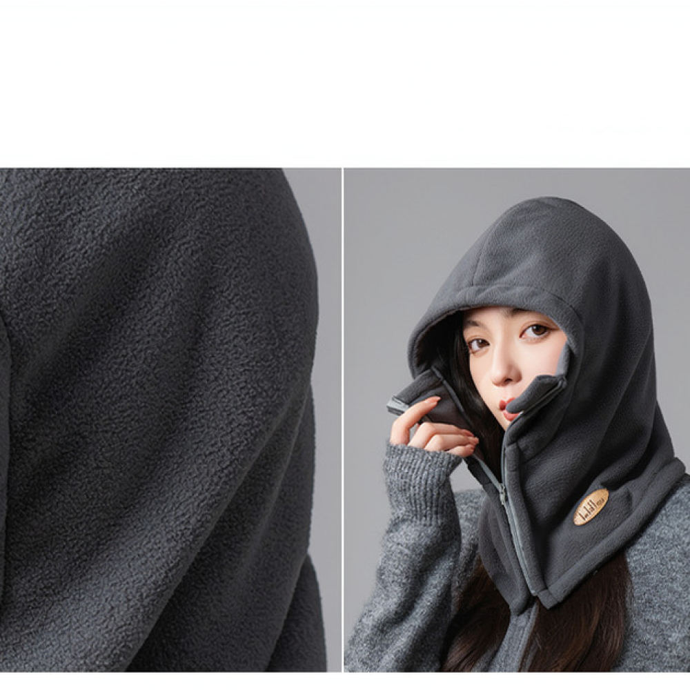 Cycling Gear Cold Weather - フリース素材の冬用防寒帽子。Xindaブランドの防風イヤーフラップ付き帽子とマフラーのセット。屋外でのサイクリングや寒い季節の防寒に最適。