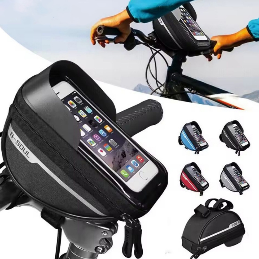 Cycling Gear Design - タッチスクリーン防水自転車ハンドルバーフォンバッグサンシェードバイザーデザイン 1L ポリエステル収納ポーチ MTB ロード自転車サイクリングギア