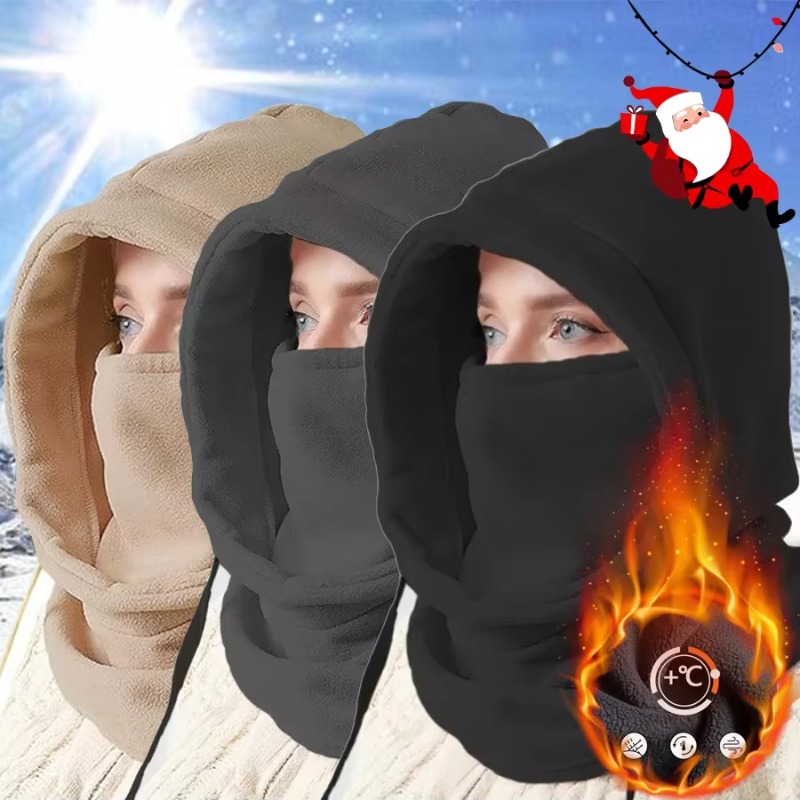 Cycling Gear Cold Weather - 冬用バラクラバ、防風・保温性に優れたフード付きマフラー。スキー、サイクリング、釣りなどの寒冷地でのスポーツに最適。クリスマスプレゼントにも。