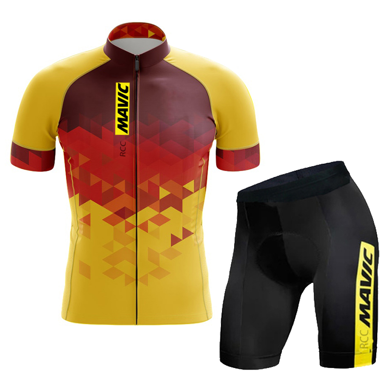 Mavic-トライアスロン用の男性用サイクリングセット,半袖 - Triathlon Cycling Kit のレビューと価格
