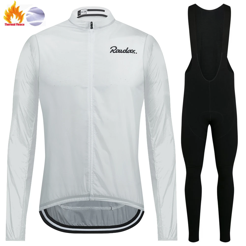 Raudax-男性用防風フリースサイクリングウェア、長袖スー - Cycling Gear For Winter のレビューと価格