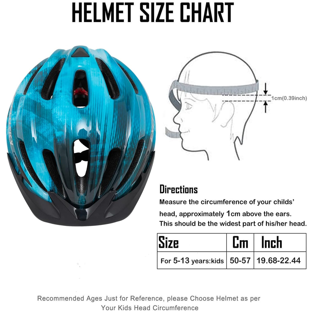 LEDライト付きの子供用自転車ヘルメット。5歳から12歳まで - Cycling Safety Gear For Kids のレビューと価格