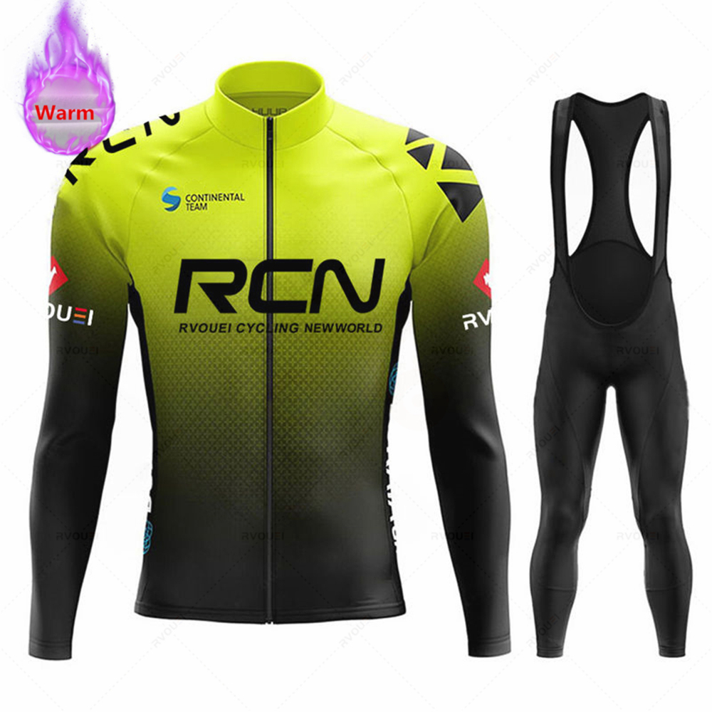 Rvouei チーム冬サーマルフリースサイクリングジャージセ - Cycling Gear For Winter のレビューと価格
