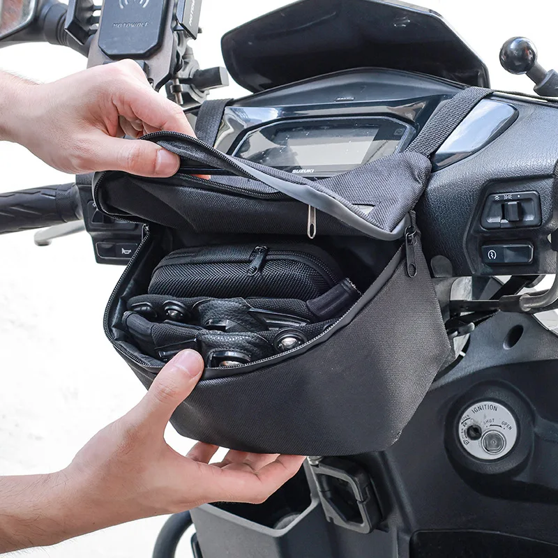 バイク用バッグ 大容量 バイクハンドルバーフロントバッグ 耐 - Cycling Gear Organizer のレビューと価格