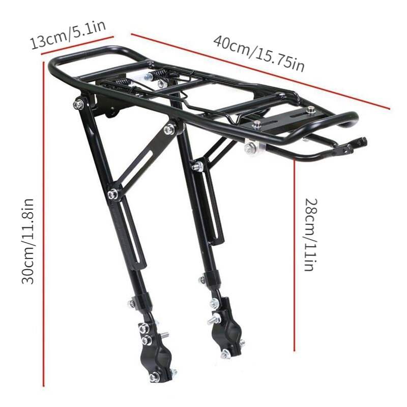 1PC 合金リア自転車ラックキャリアバッグ荷物サイクルマウン - Cycling Gear Organizer のレビューと価格