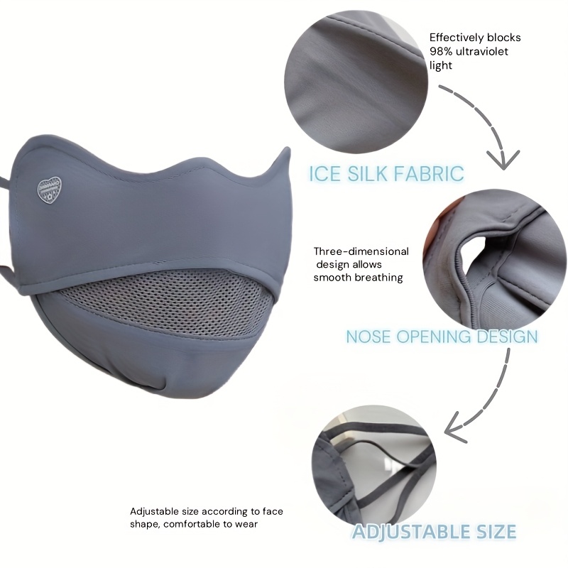 アイコンターデザインの3D通気性アイスシルクマスク - サイ - Cycling Gear Design のレビューと価格