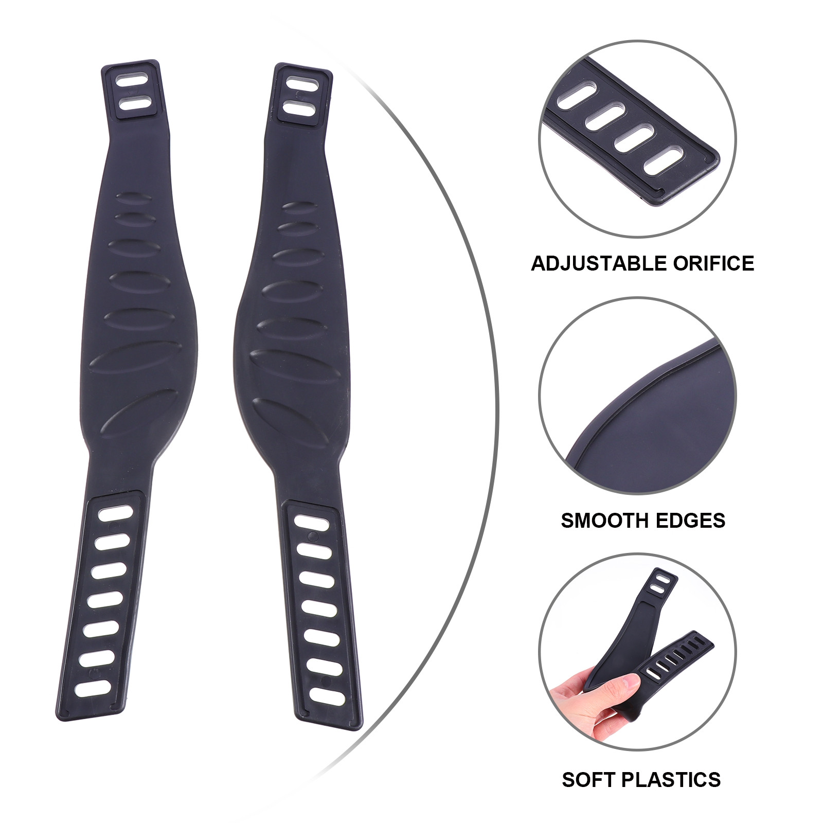 2個入り、調整可能な自転車ペダルストラップ。中空の穴が開いた - Cycling Gear Design のレビューと価格