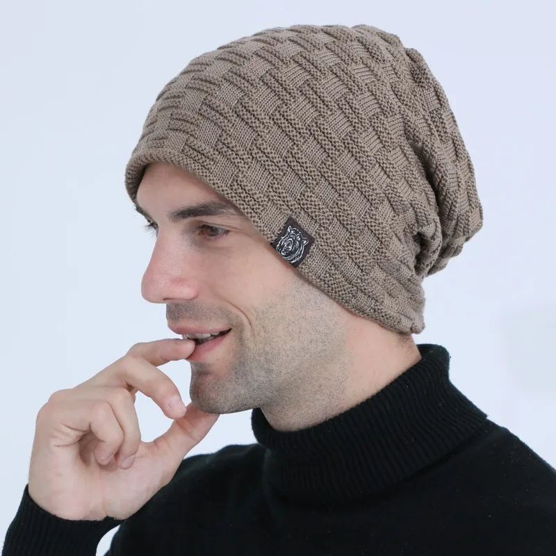 メンズプラッシュ裏地ビーニー冬帽子アウトドアスポーツ保温ニッ - Cycling Gear Cold Weather のレビューと価格