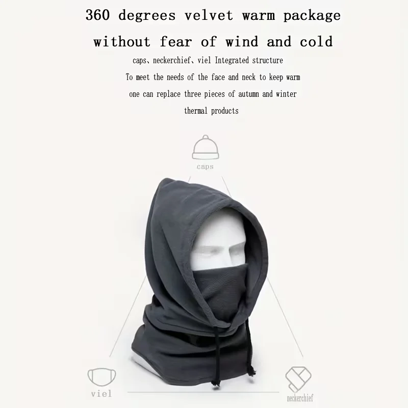 冬用バラクラバ、防風・保温性に優れたフード付きマフラー。スキ - Cycling Gear Cold Weather のレビューと価格