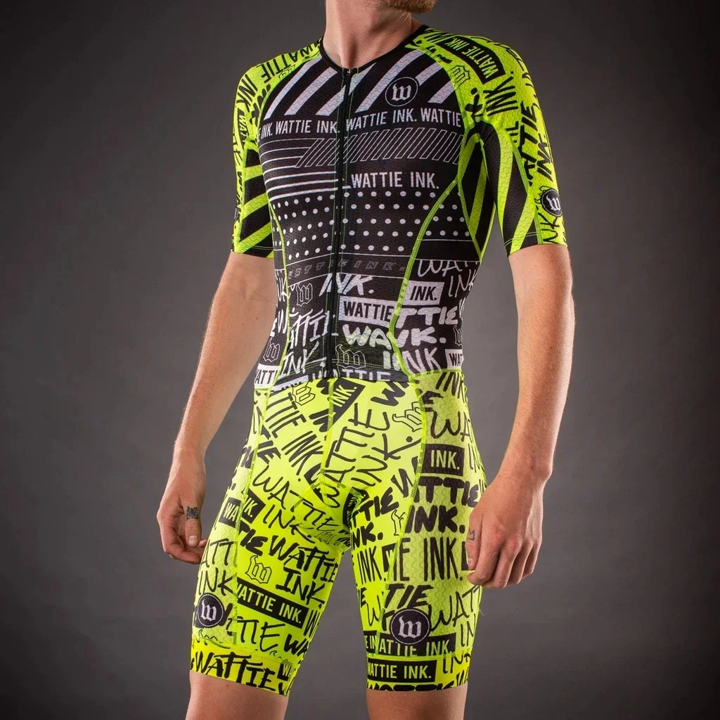 Wattie Ink メンズ サイクリング スキンスーツ バ - Triathlon Cycling Kit のレビューと価格